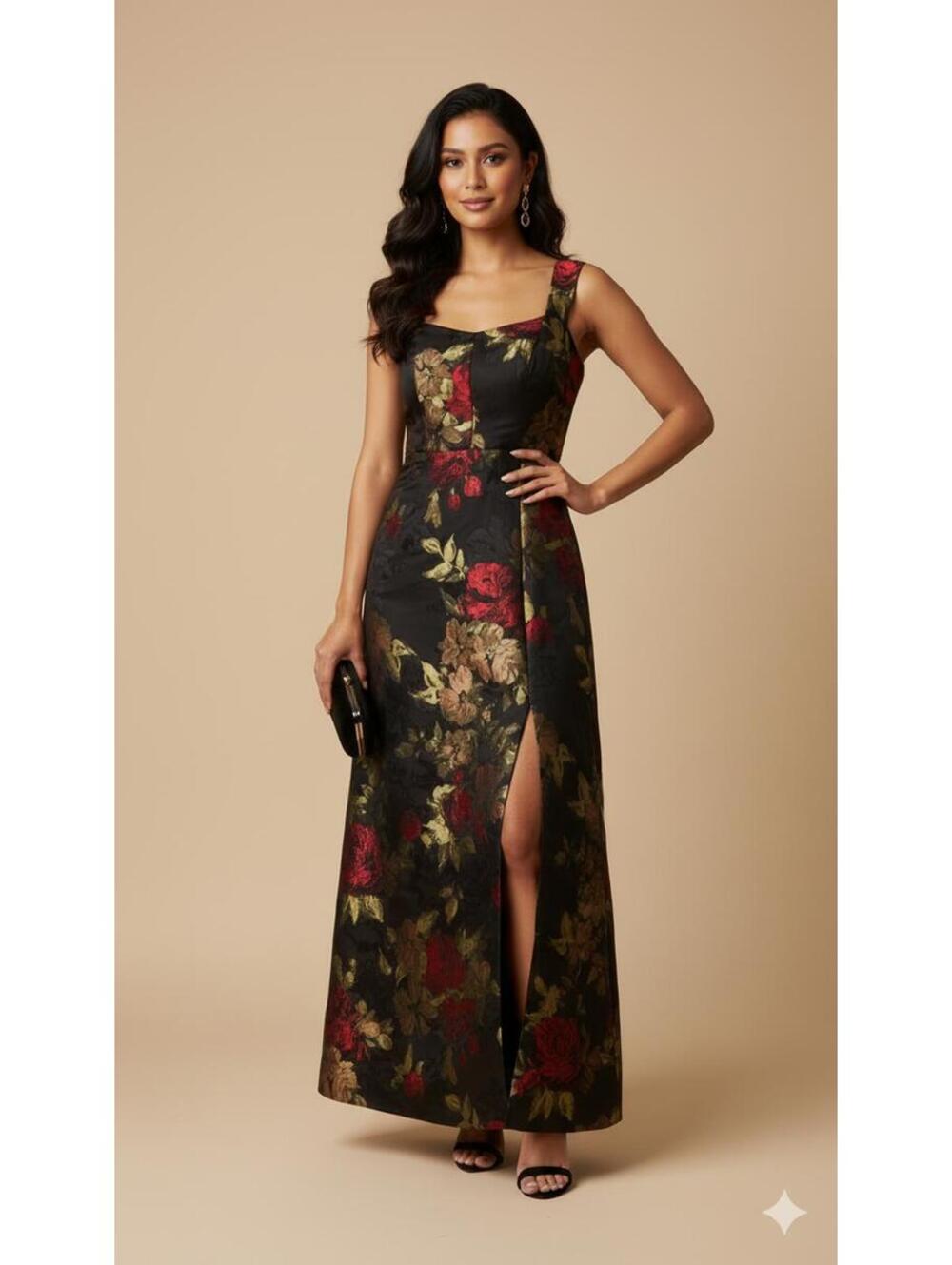 TADASHI SHOJI Women’s Floral Patterned Maxi Dress Size 6 NWT
